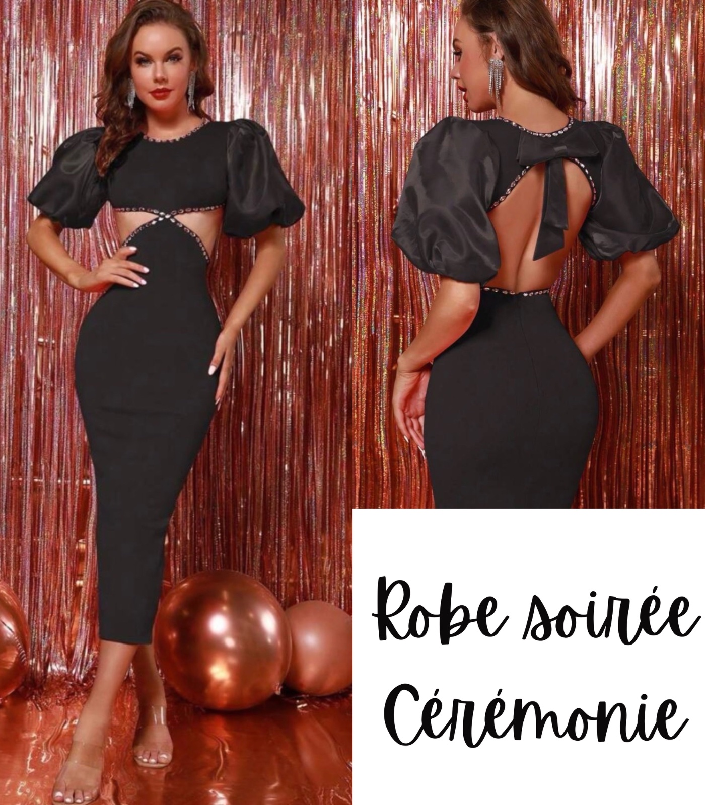 Robe soirée noir classe