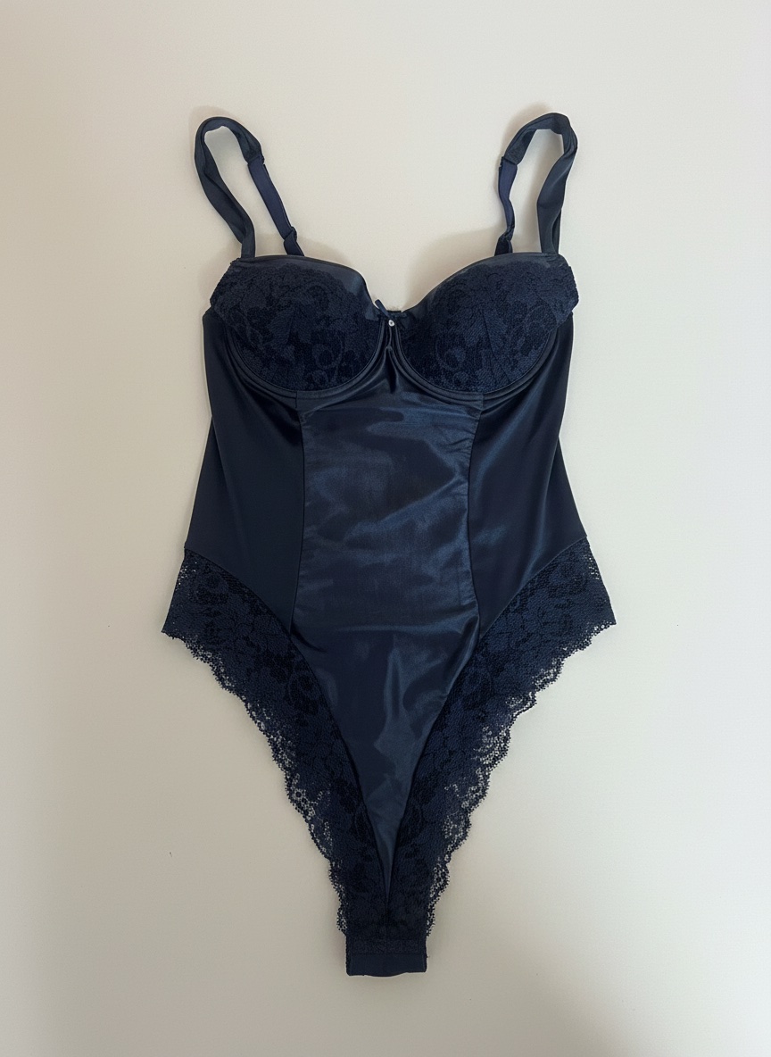 Lingerie bleu satin