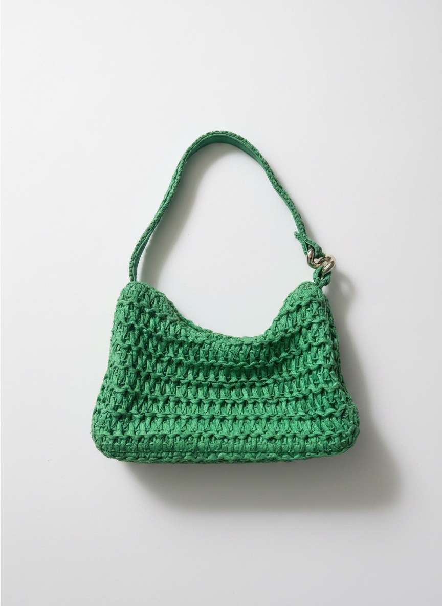 Sac bandoulière vert en crochet H&M