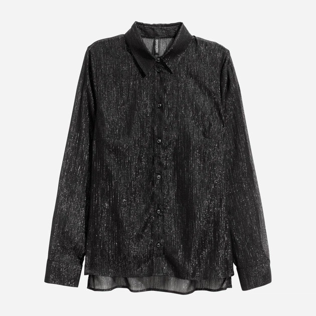 Chemise noire et argentée