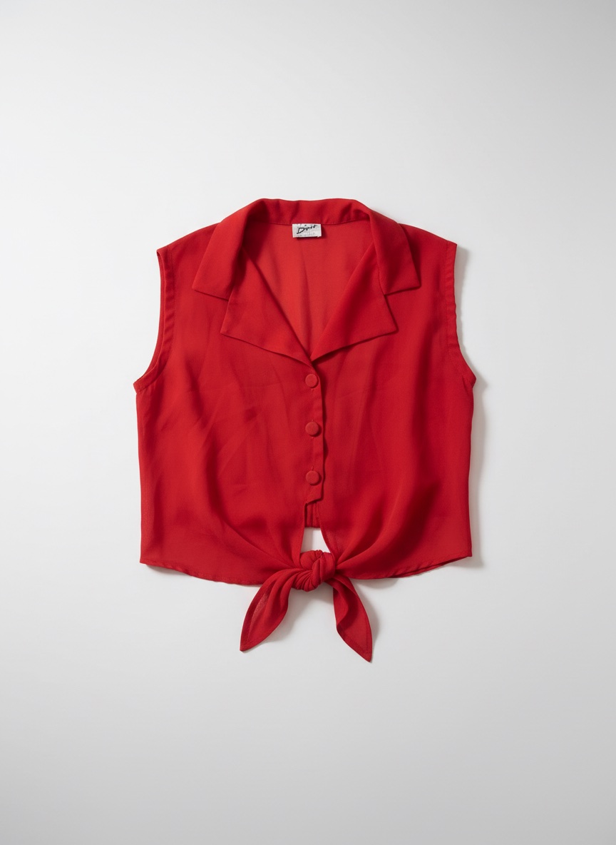 Chemise sans manche rouge