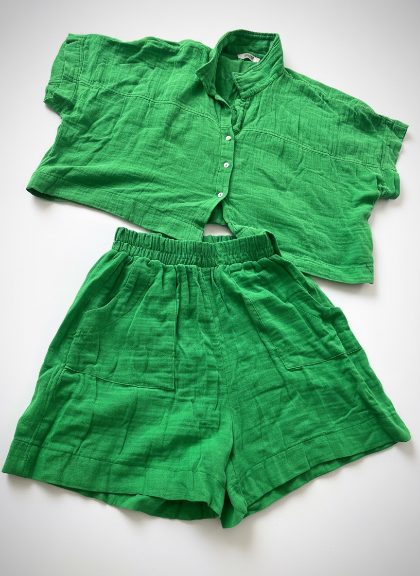 Set vert en Coton