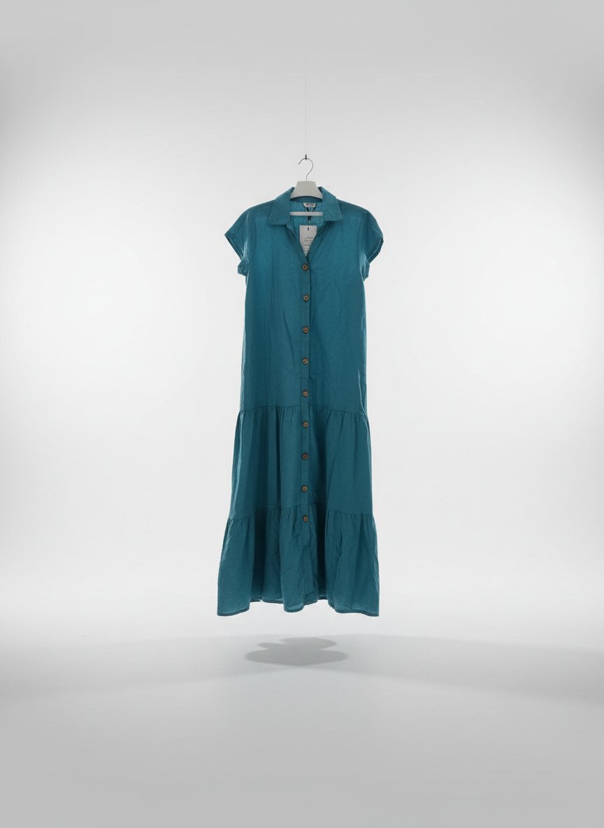 Robe longue à volants