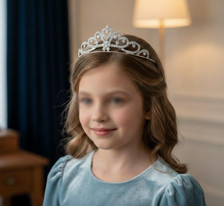 🌙✨️ Aïd : Subliiiiime diadème / taj pour fille en métal argenté à strass 🥳💫 Neuf - importé 🇨🇵 SHEIN
