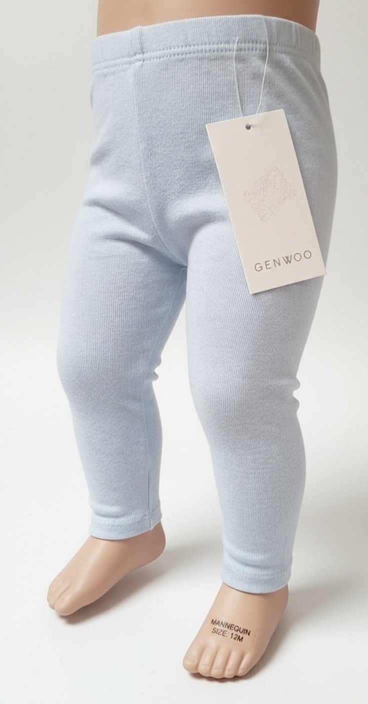 👶 Legging bébé bleu clair neuf avec étiquette 🏷 importé 🇨🇵 taille 12 mois - GENWOO