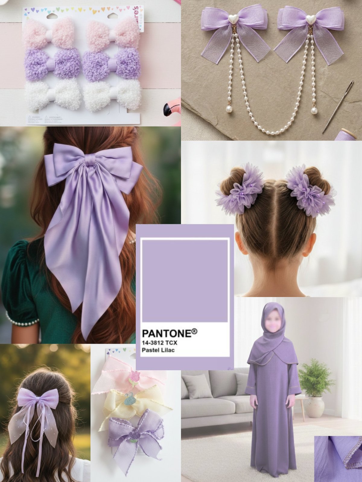 💜 Inspiration mauve lilas : tout ce que tu peux trouver dans cette couleur pour l'aïd ou autre🪻 À partir de 10 dt l'article (accessoires cheveux, abaya...) 🤩