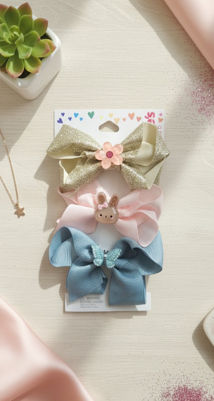 Lot de 3 pinces fillette fantaisie CLAIRE'S