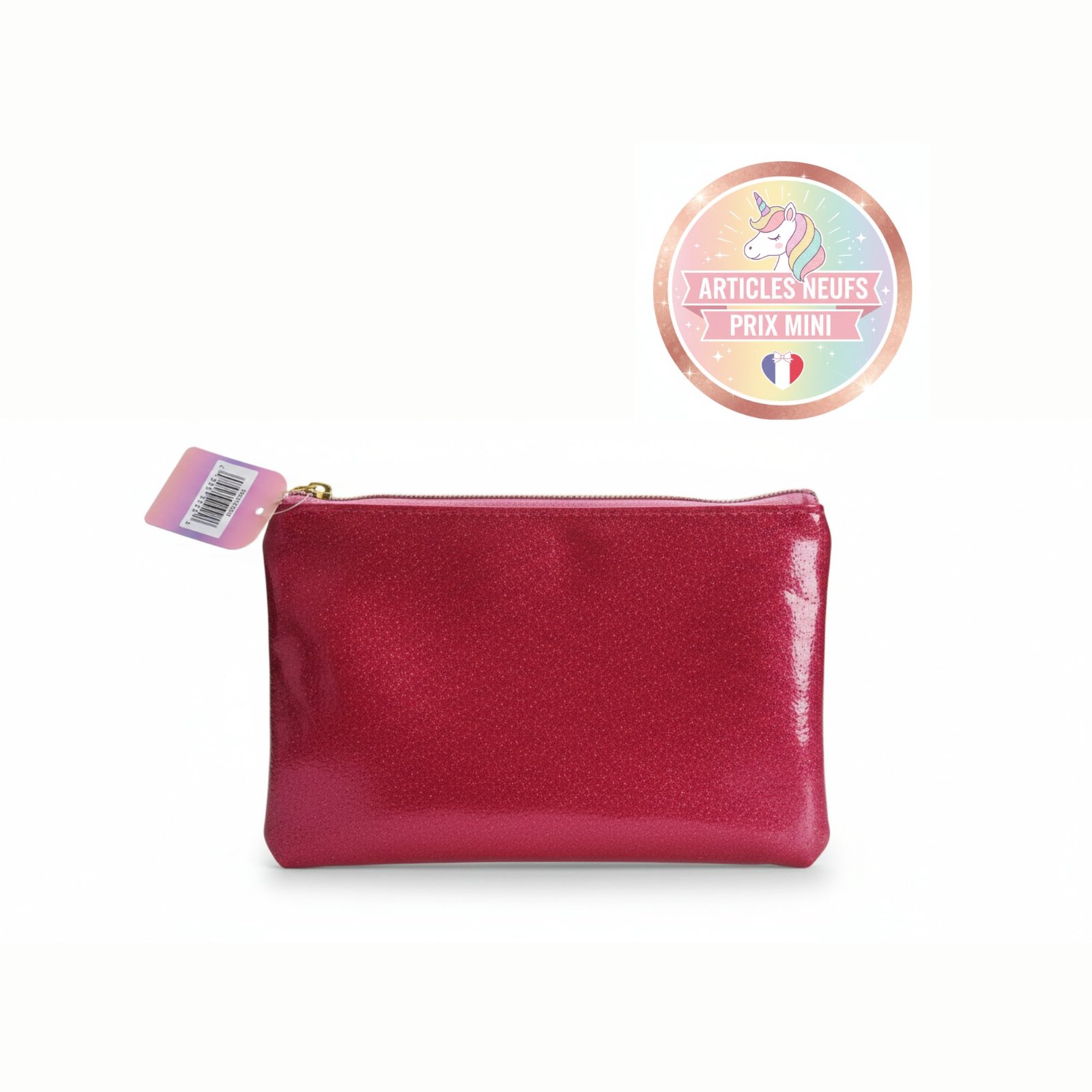 Trousse pailletée rose framboise 💄🖋