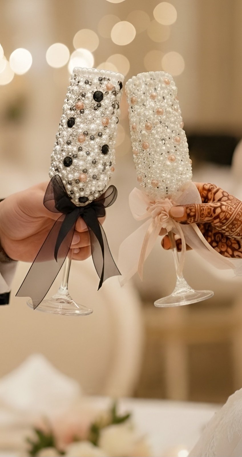 😱🤩 Incroyable duo de coupes en verre & perles fait main haut de gamme 😍