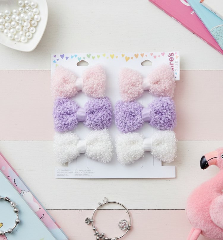 Joli lot de 6 barrettes nœuds pour filles 🎀