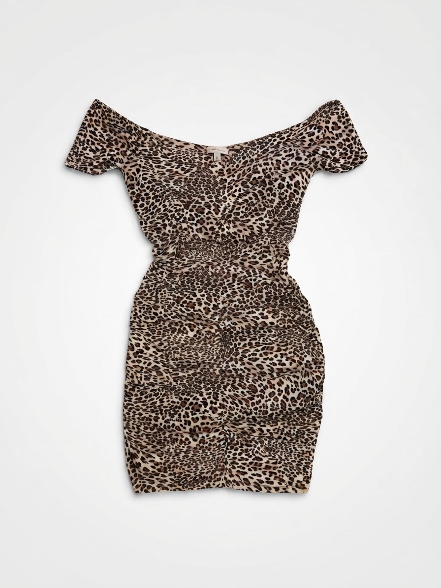 Robe moulante leopard 