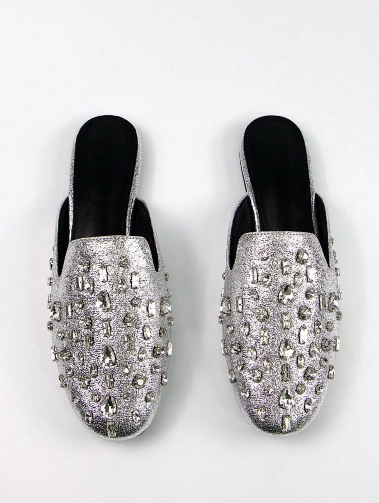 Mules silver avec strass 