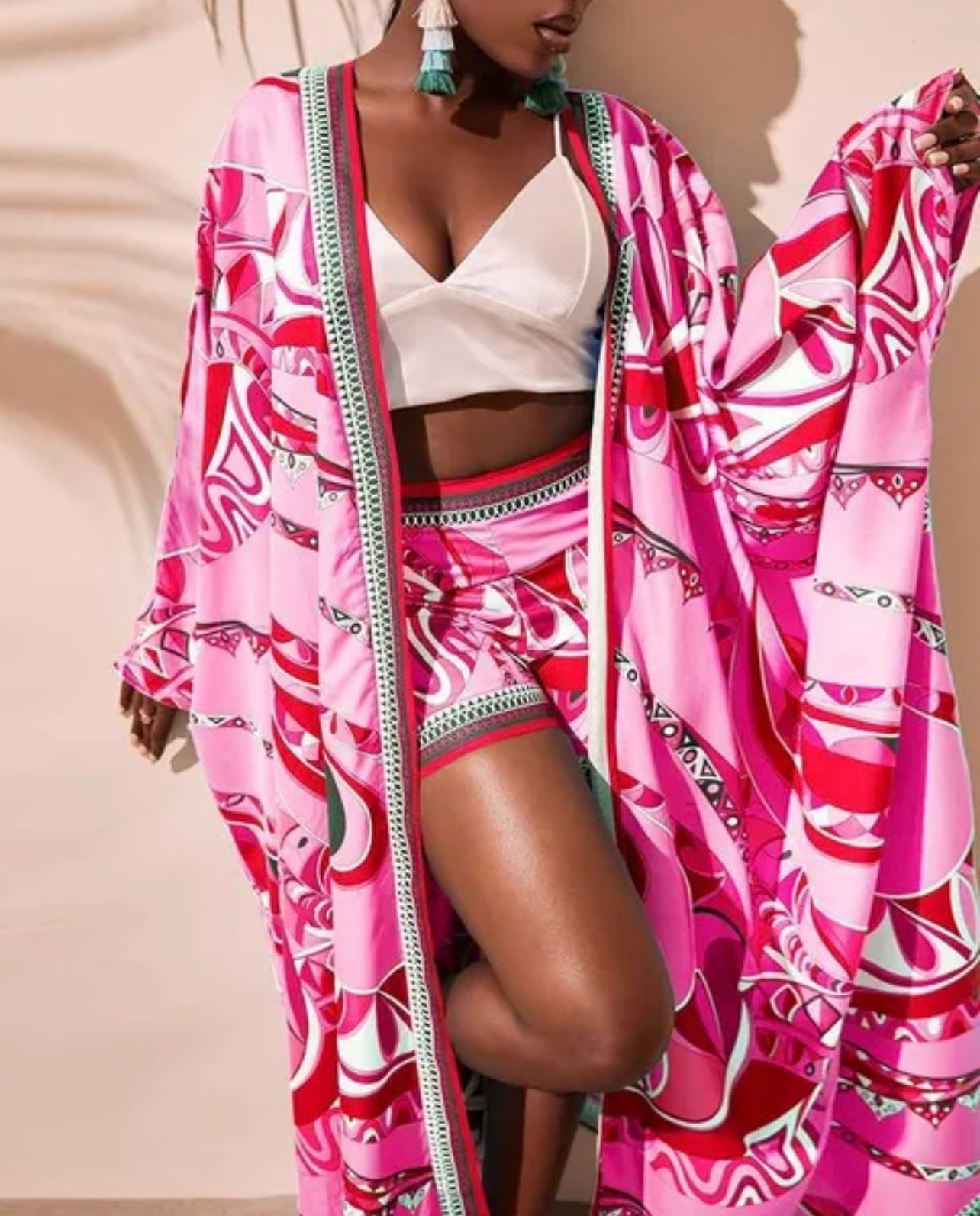 2pieces kimono+short 