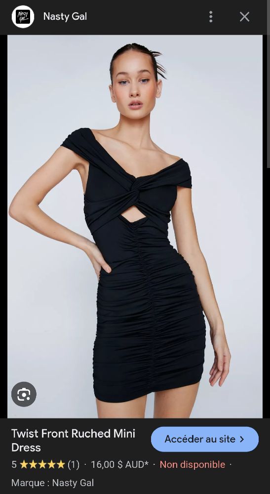 Robe mini noire 