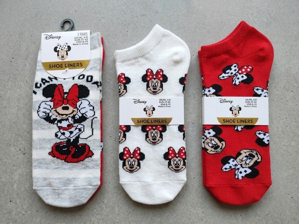 Lot de 3 paires de socquettes Minnie Mouse Disney - Taille 37-42 - Neuves