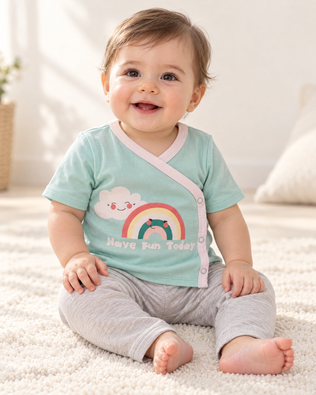 ✨ LOT NEUF 🇫🇷 | Ensemble Bébé 2 Pièces Arc-en-Ciel – KiMADI (Plusieurs Tailles)