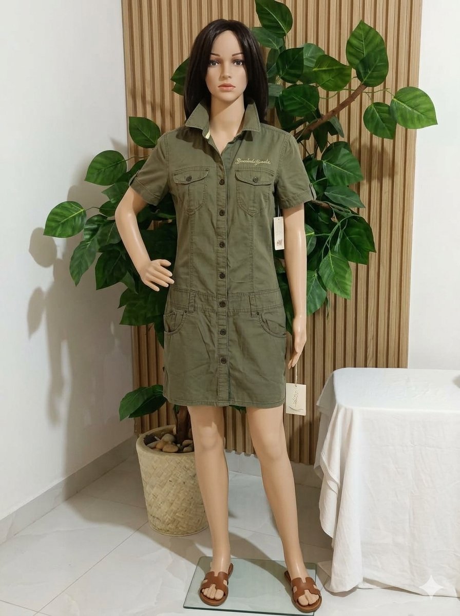 Robe chemise H&M Kaki - Style Utility ✨