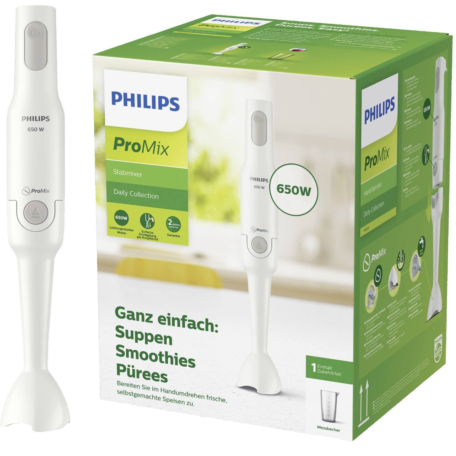 Mixeur plongeant Philips ProMix 650W – Neuf dans son emballage