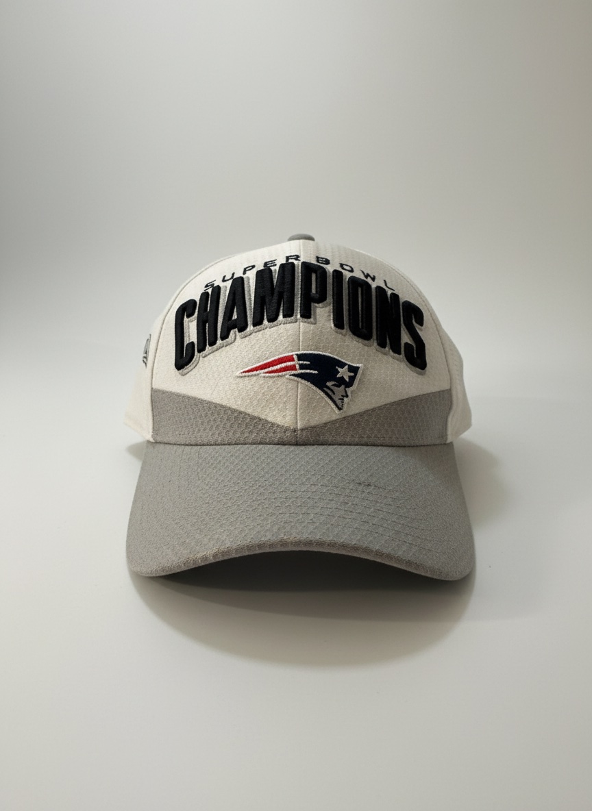 Cette casquette New Era New England Patriots Super Bowl LIII Champions 9FORTY arbore fièrement le logo de l'équipe et le titre de champion en broderie contrastée