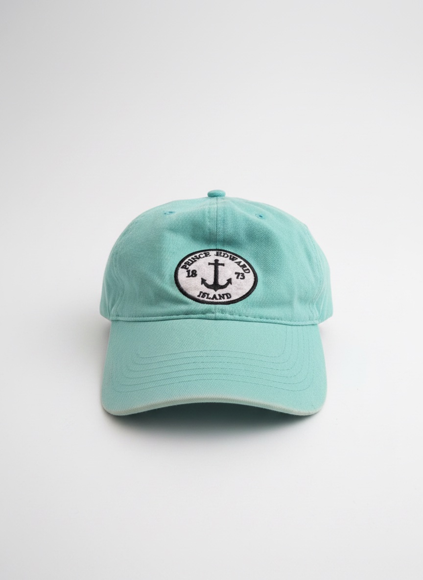 Cette casquette est une casquette de baseball de couleur vert menthe