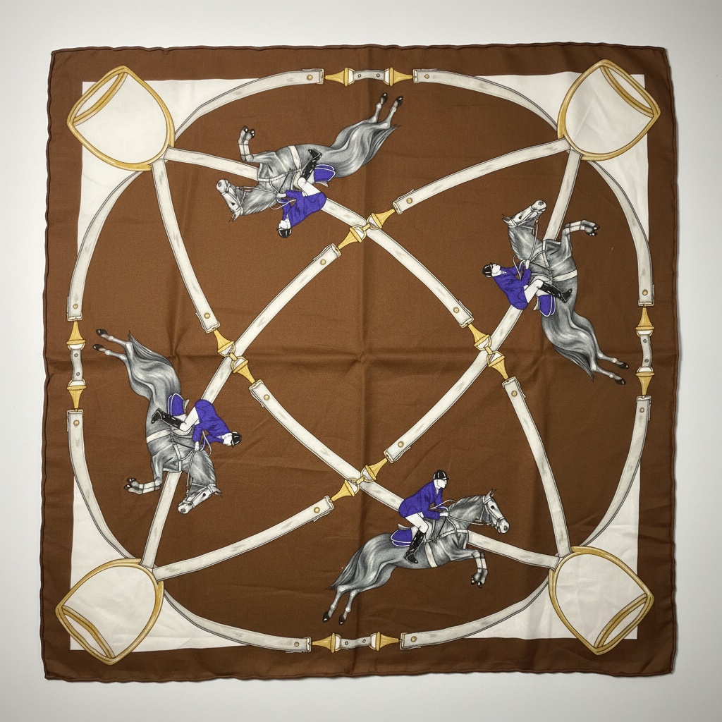 Foulard marron noisette made in italy