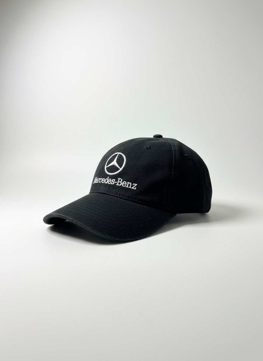 Casquette Mercedes-Benz noire avec logo brodé