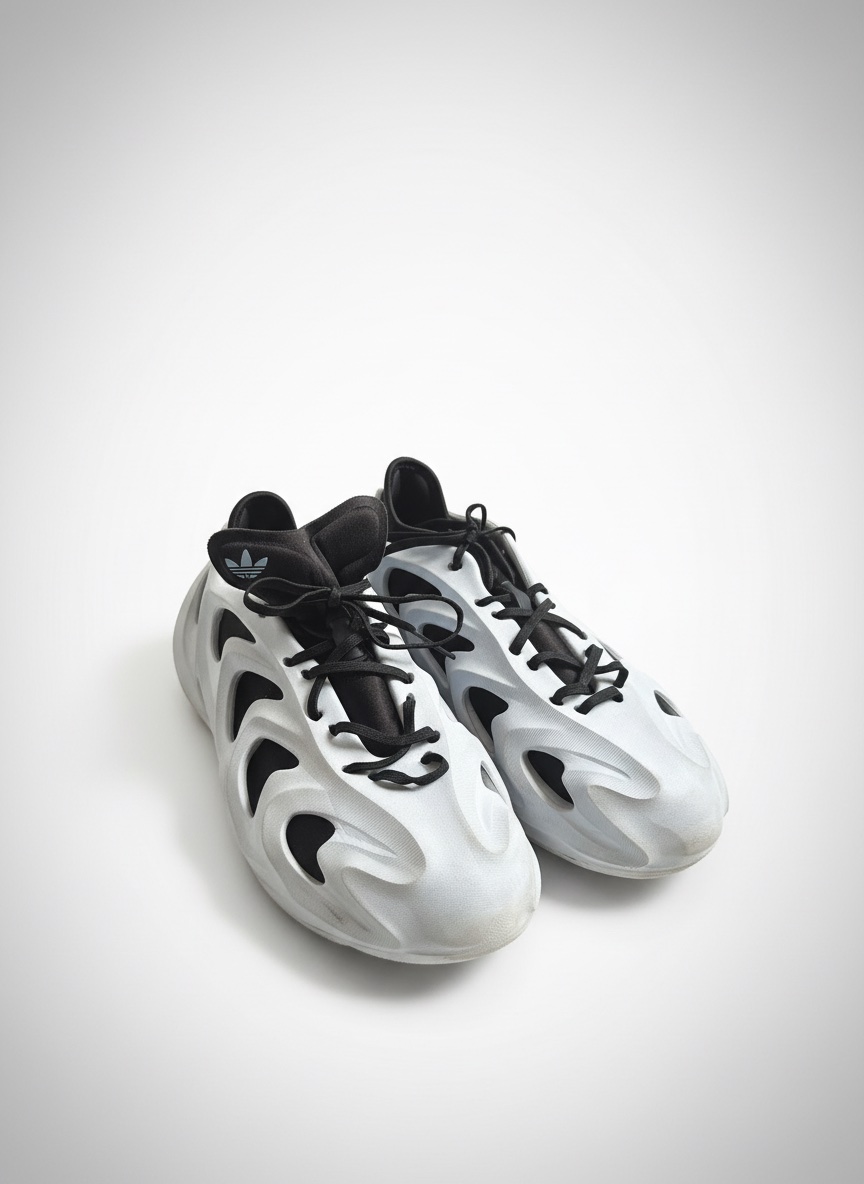 Ces baskets adidas Originals adiFOM Q se distinguent par leur design futuriste avec un exosquelette en mousse sculptée