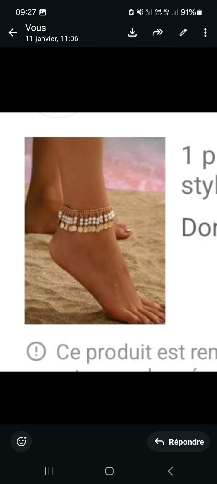 Bracelet pied 