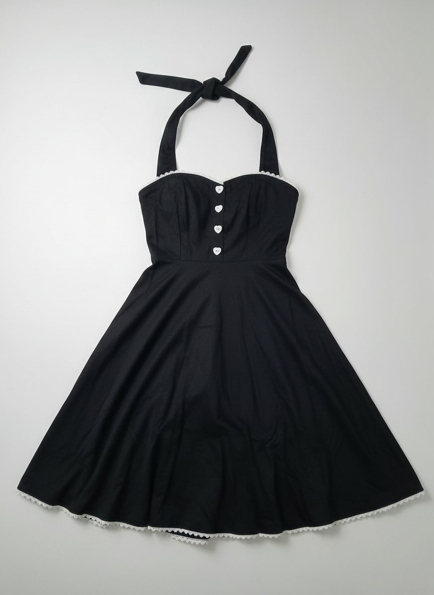 Robe noire cute gothique lolita 