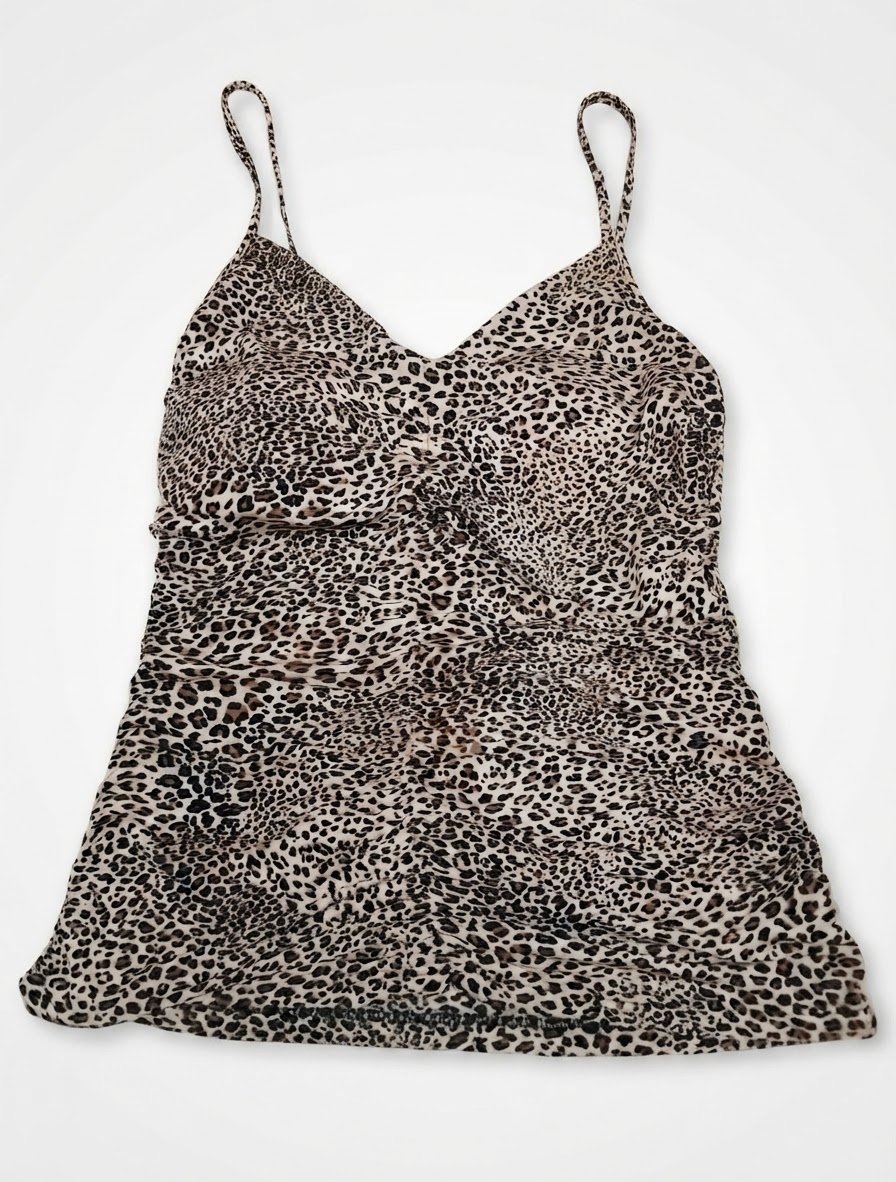 Haut de Maillot de Bain Tankini Léopard (Bonnets Rembourrés)