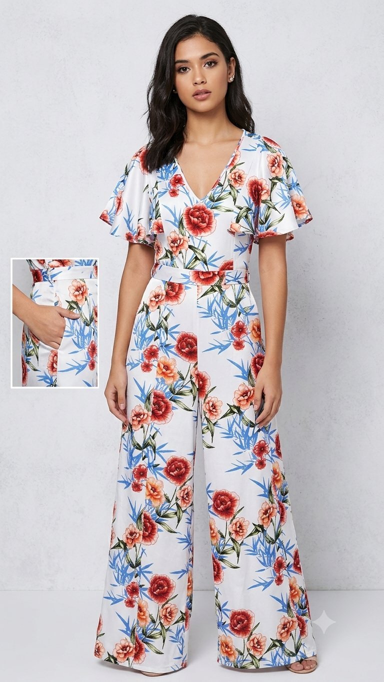 Combinaison Florale Fluide