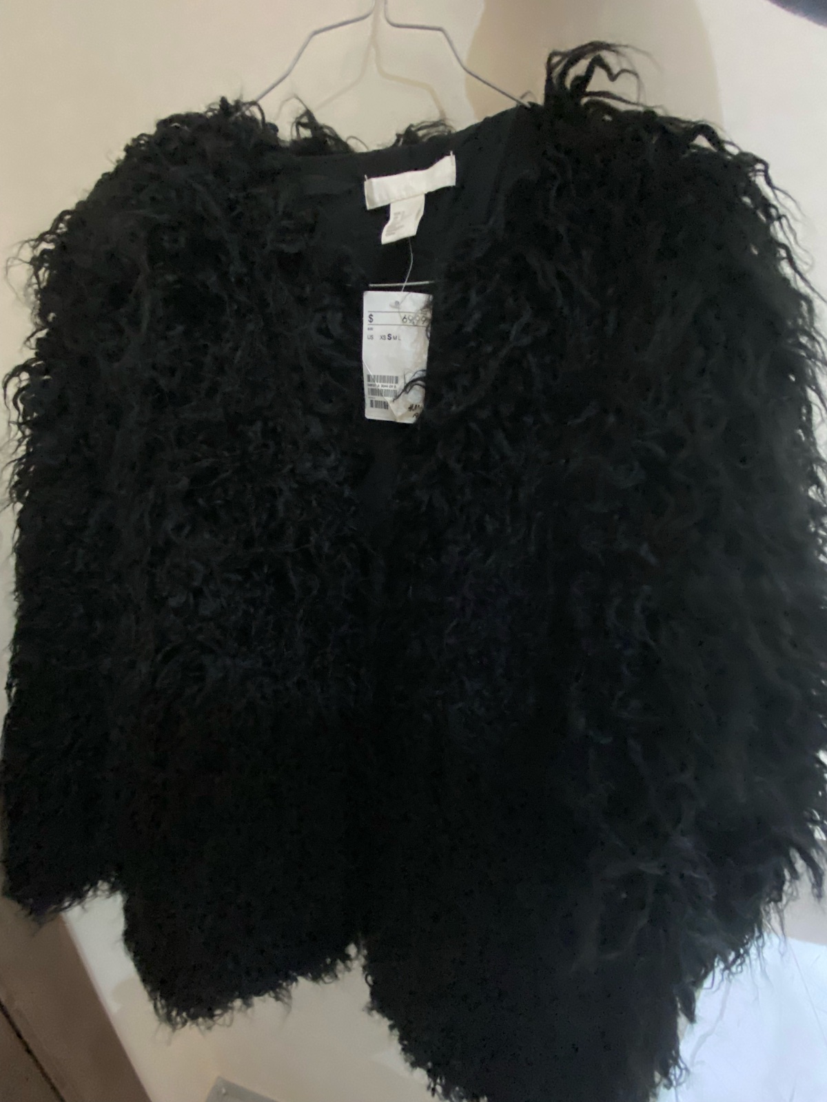 Manteau forrure noir