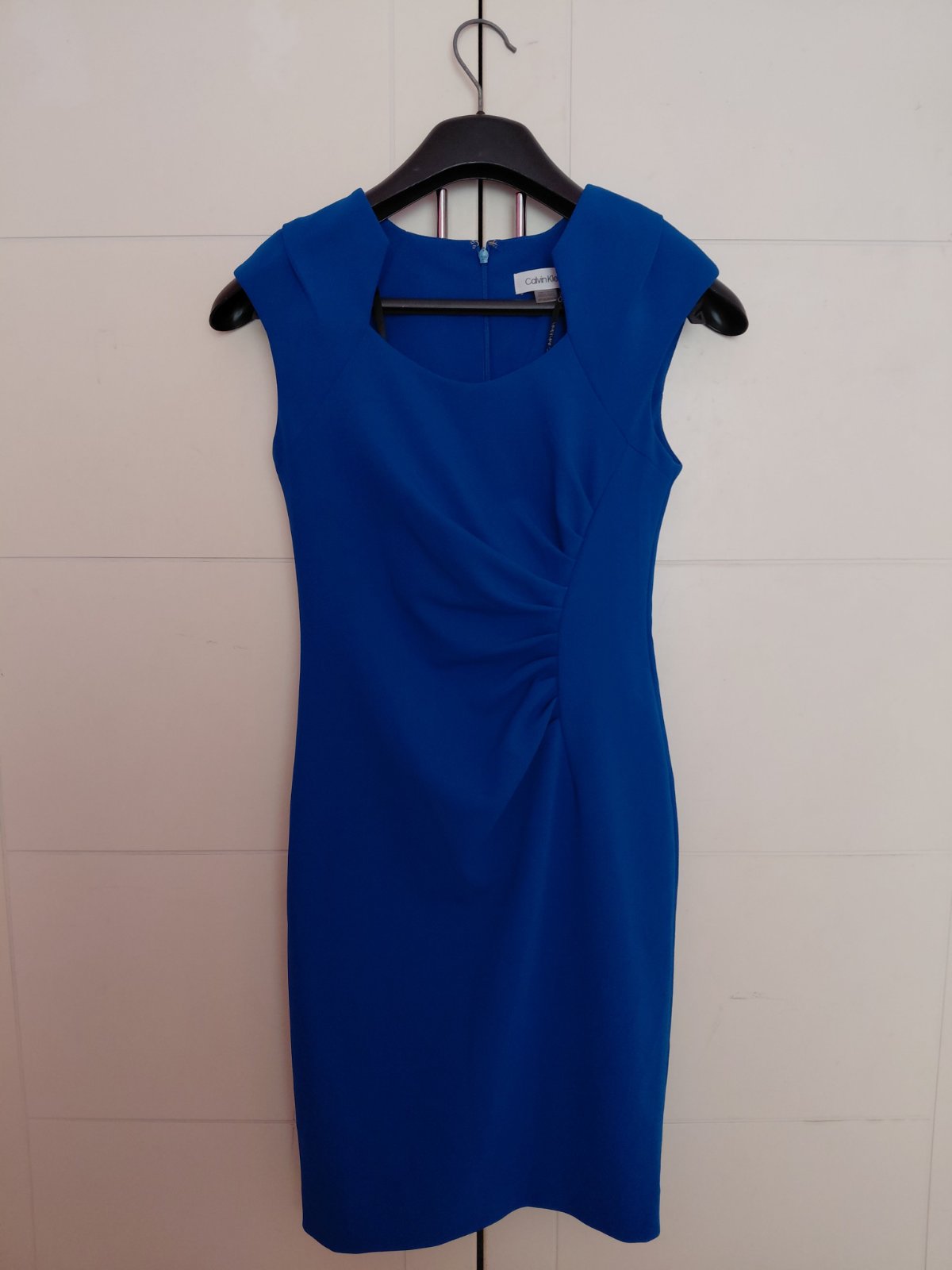 Robe de cocktail Calvin Klein originale – Bleu roi – Taille 36/S