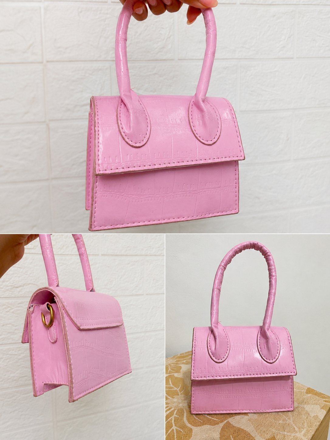 Petit sac à main rose
