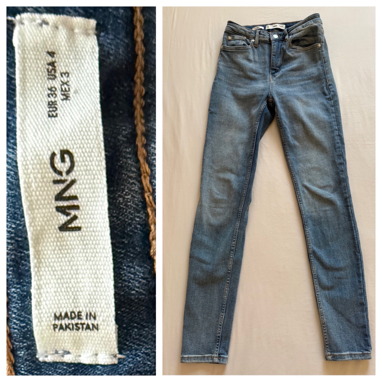 Jeans Mango bleu clair