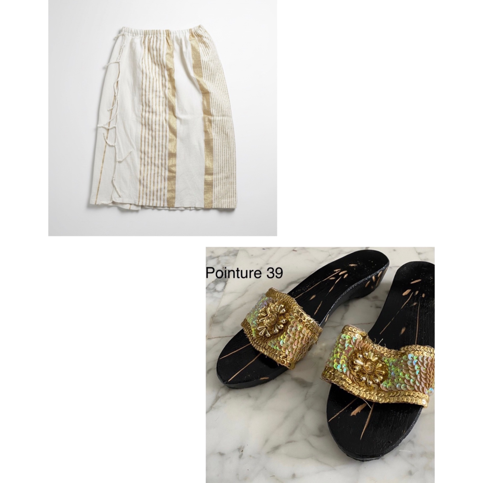 Lot: 1 fouta + 1 قبقاب حمام