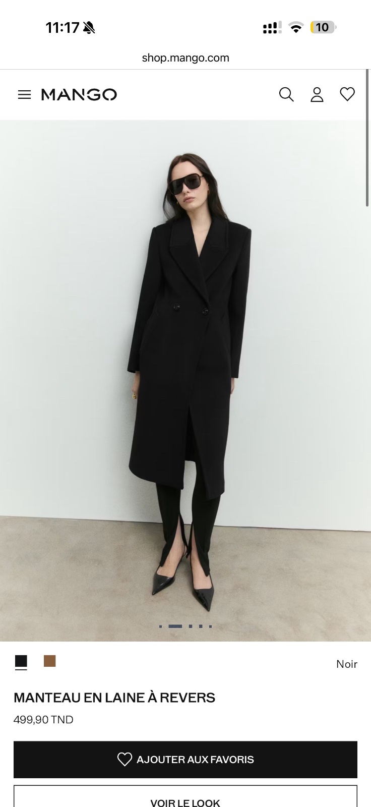 Manteau MANGO noir