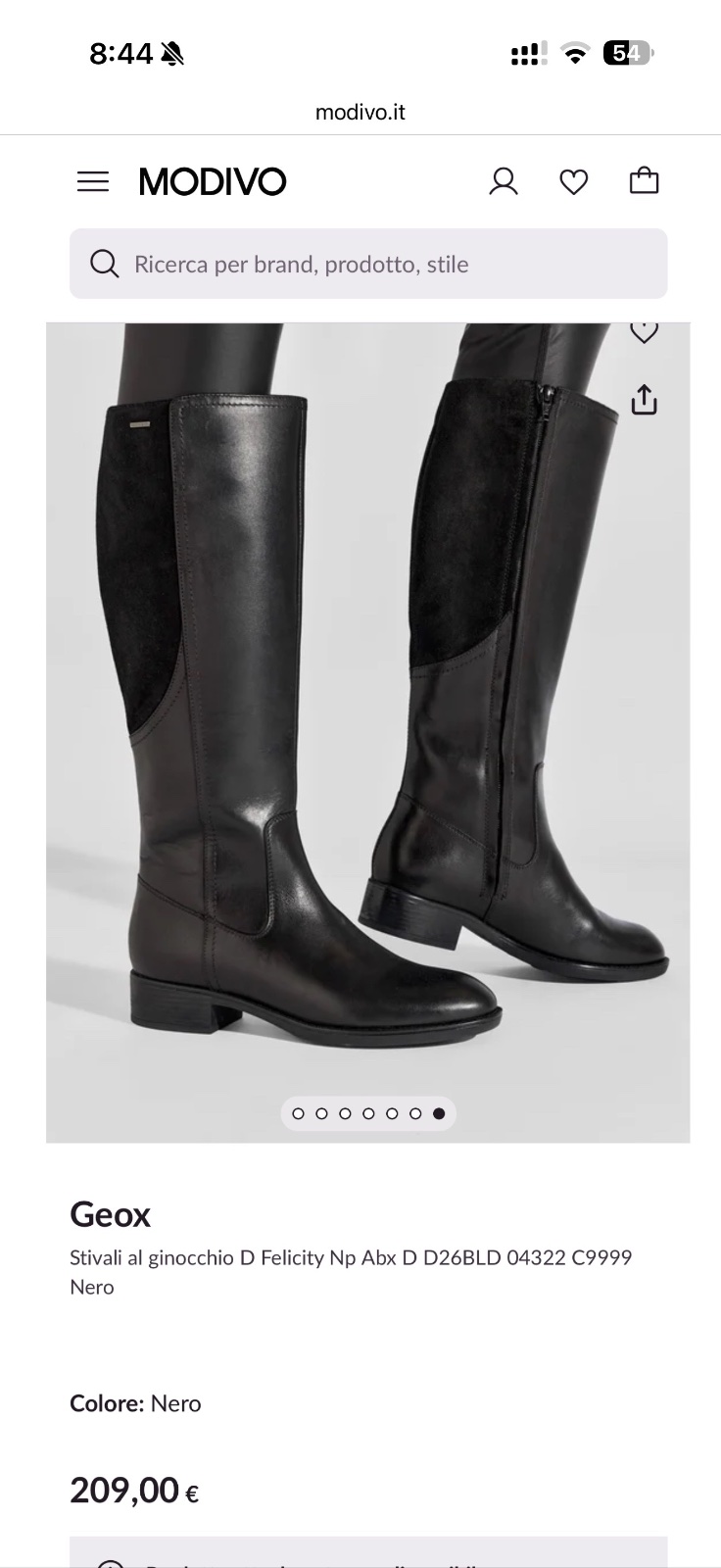 Bottes Geox en cuir noir