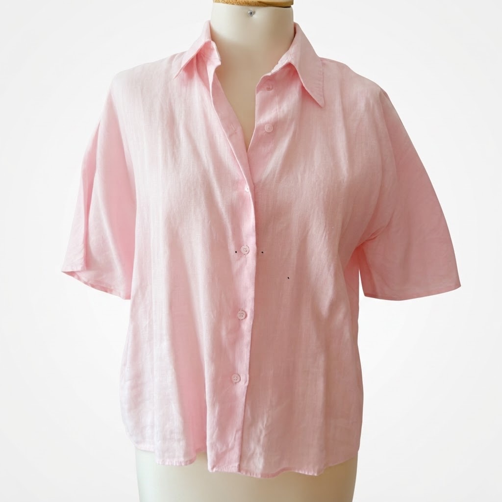 Chemise MANGO rose clair (manches courtes)