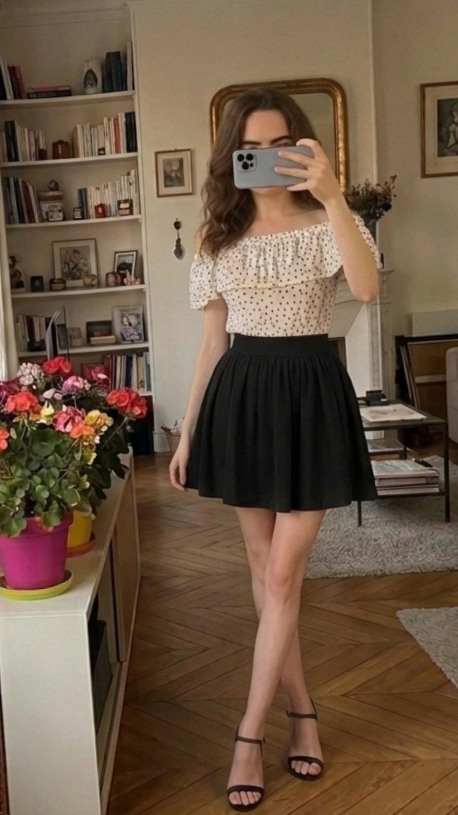Robe polka dot blanche
