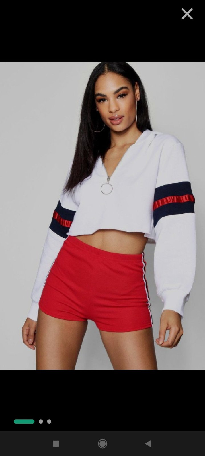 Crop top hoodie boohoo