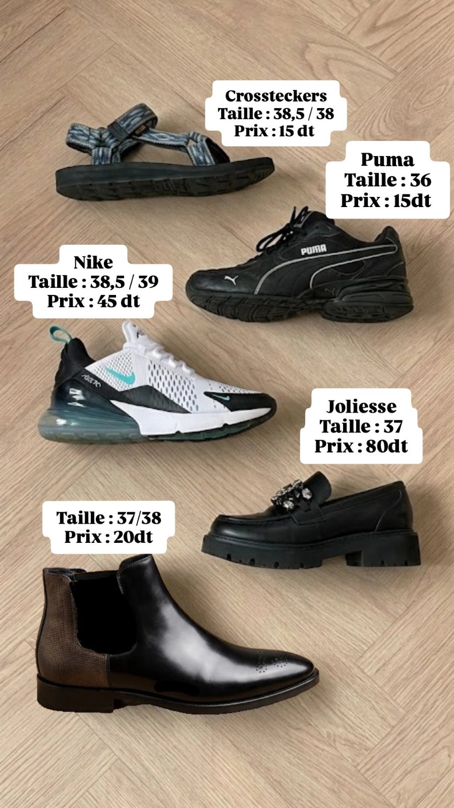 Collection du chaussures 