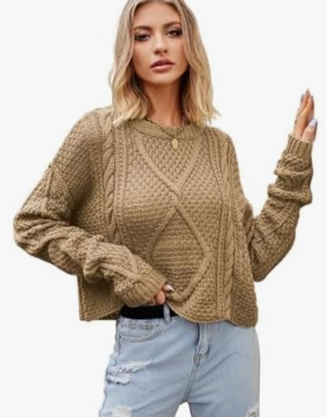 Pull oversized en camel