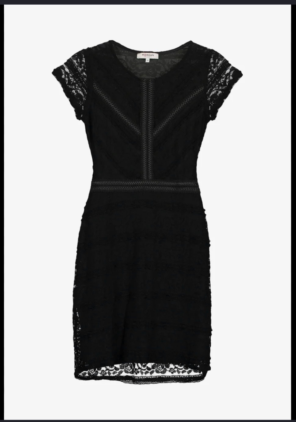 Robe lace noire morgan