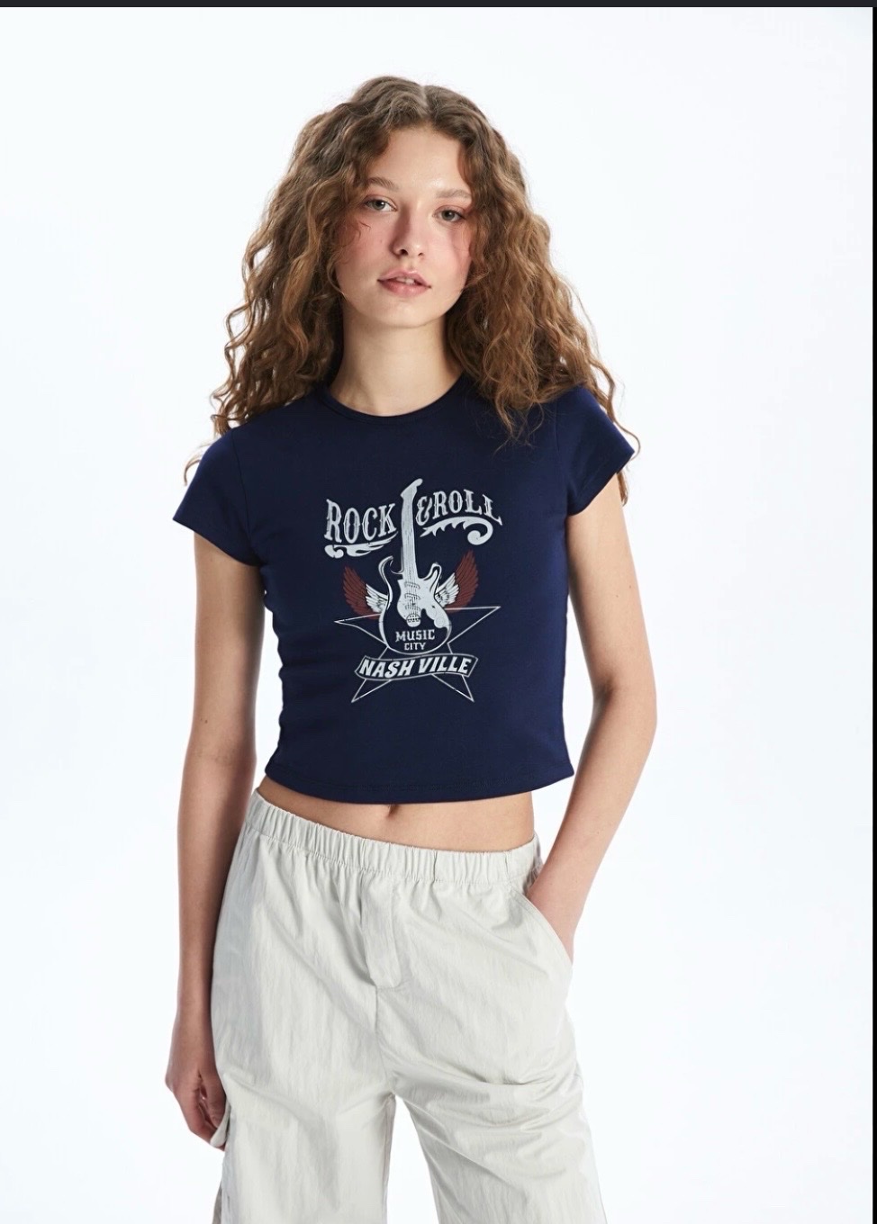 Top bleu marine lcwaikiki taille s
