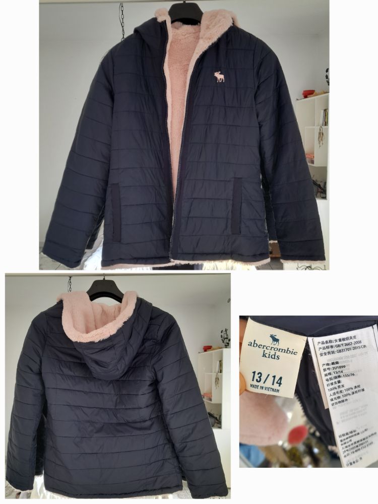 Veste abercrombie double faces en excellent état