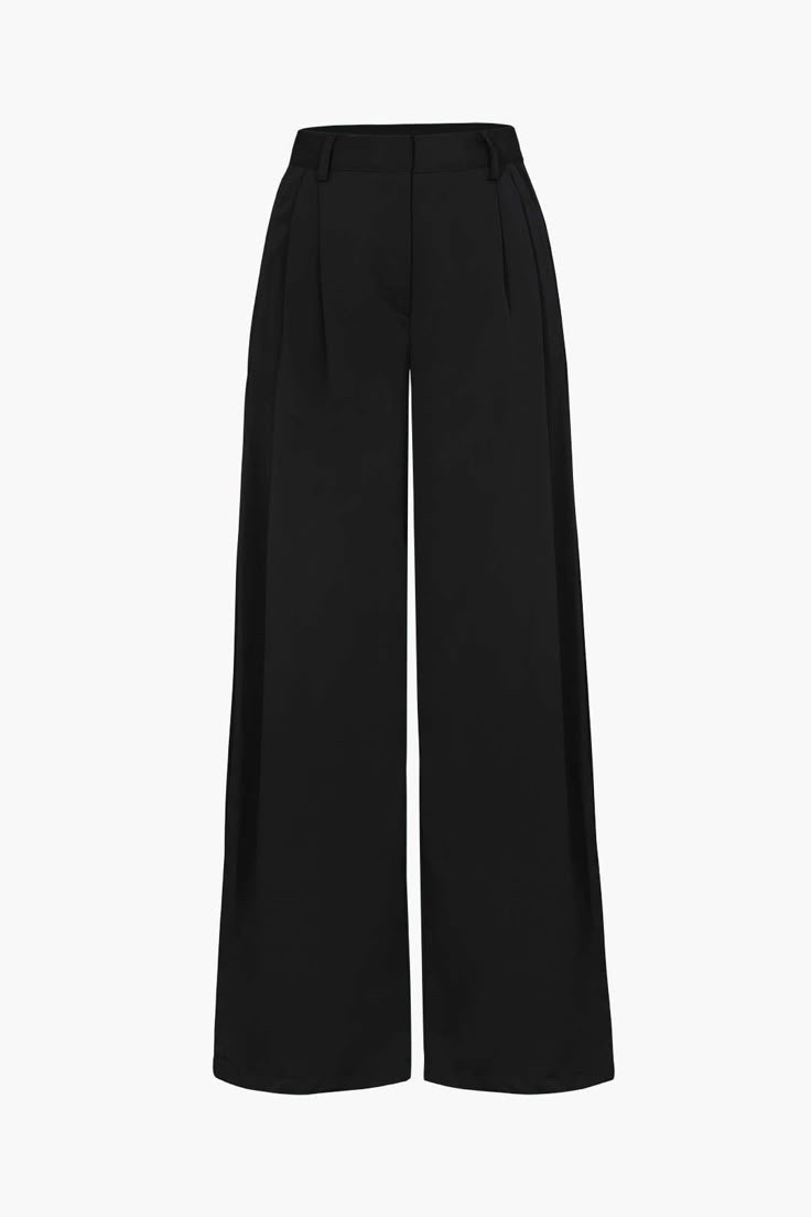 Pantalon large noir taille s
