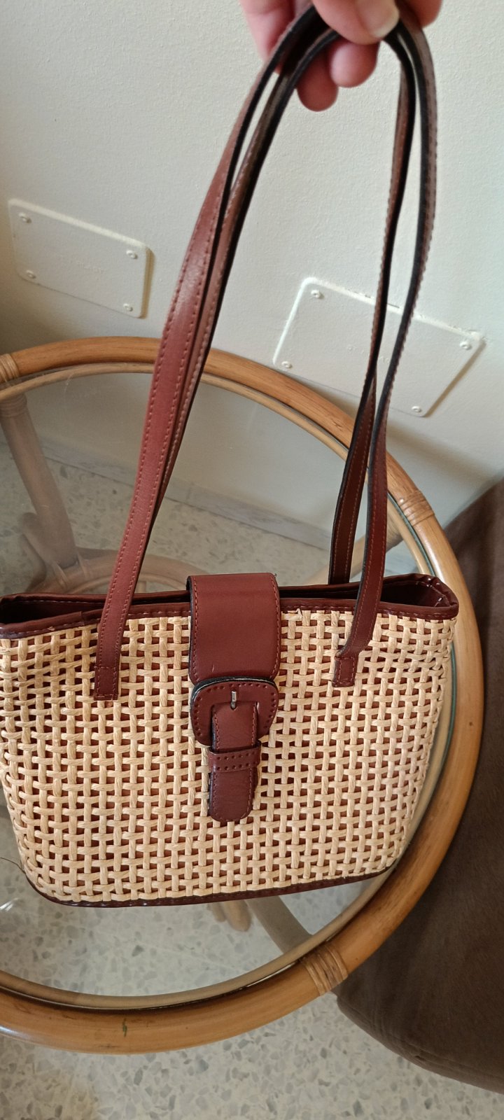 Sac parfait pour une allure estivale et tendance🤍🤎🩵.