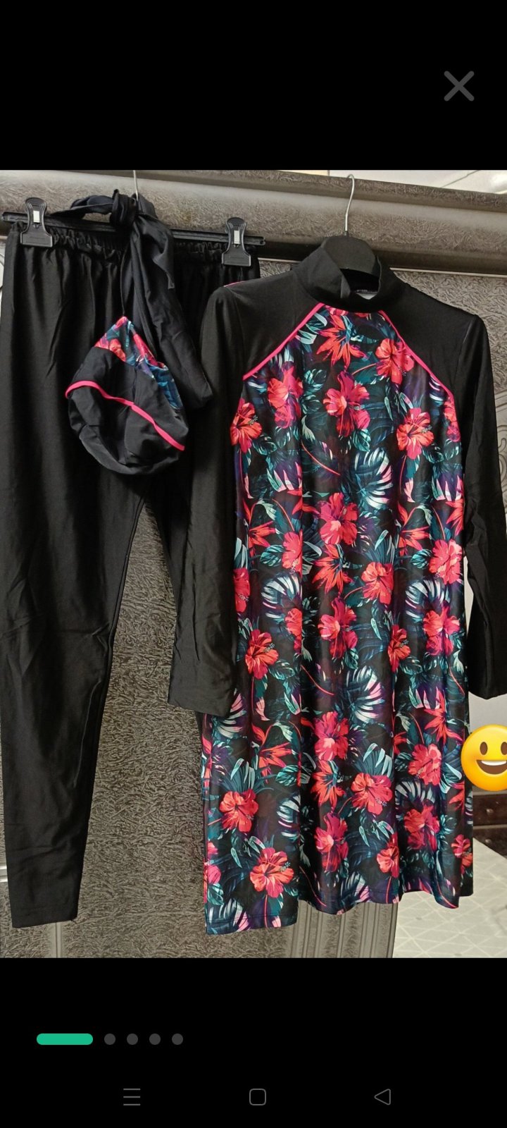 Manifique maillot voilée noir fleurie 🖤💝