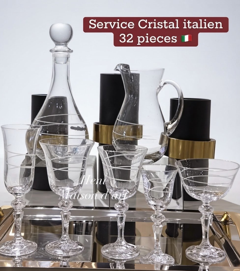 Service cristal italien 32 pièces 🇮🇹 à vendre 